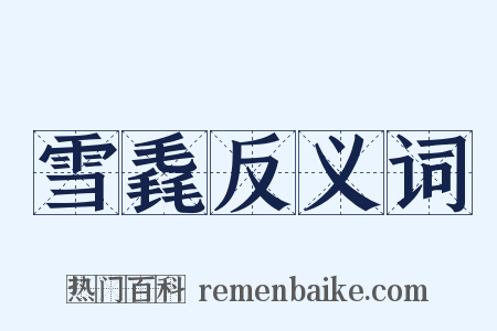 雪毳反义词是什么意思的图片